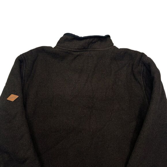 Orvis Men's Brighton Brown Fleece Lined 1/4 Zip Pullover - Picture 7 of 11